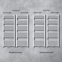doporro RHE-120x60w bathroom radiator 1200x600 mm, white, vertical, towel warmer, hot water operation