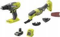 Ryobi R18CK2G-1C20G Cordless Machine Set, 18V ONE+, 2Ah Battery, 1 Battery, 1.5A Quick Charger