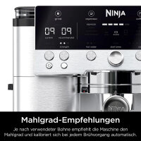 Ninja Luxe Café Premier ES601UK Espresso Machine, 1650W, Portafilter, Milk Frother, Programmable, Stainless Steel