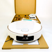 Mova V50 Ultra Complete Robotic Vacuum Cleaner, White, 24,000 Pa, Mopping Function, 6 cm Climbing Height, AI Navigation, LED, 80°C Hot Water Cleaning, 63°C Drying, DuoSolution, Tricut Brush