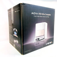 Mova V50 Ultra Complete Robotic Vacuum Cleaner, White, 24,000 Pa, Mopping Function, 6 cm Climbing Height, AI Navigation, LED, 80°C Hot Water Cleaning, 63°C Drying, DuoSolution, Tricut Brush