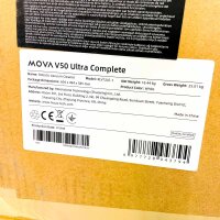 Mova V50 Ultra Complete Robotic Vacuum Cleaner, White, 24,000 Pa, Mopping Function, 6 cm Climbing Height, AI Navigation, LED, 80°C Hot Water Cleaning, 63°C Drying, DuoSolution, Tricut Brush