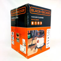 Black+Decker BXVC20XE Nass-Trockensauger, 20L, 80dB, kabelgebunden, Metallgehäuse, mit Beutel, schwarz