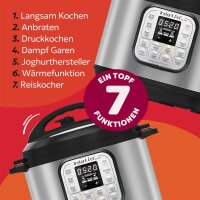 Instant Pot Duo Mini 3EU Multicooker 3L, Pressure Cooker, Slow Cooker, Rice Cooker, Sauté Pan, Yogurt Maker, Steamer, Stainless Steel