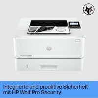 HP LaserJet Pro 4002dw Laserdrucker, Duplexdruck, schnelles Drucken, WLAN, USB, Ethernet, App-Steuerung, Wolf Pro Security