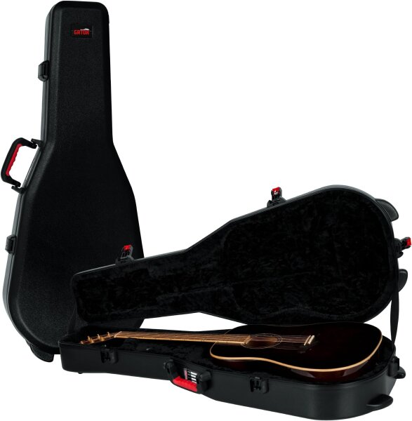 Gator Cases GTSA-GTRDREAD Flight Case for Dreadnought Acoustic Guitars, TSA Lock, Shockproof, Molded