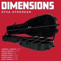 Gator Cases GTSA-GTRDREAD Flight Case for Dreadnought Acoustic Guitars, TSA Lock, Shockproof, Molded