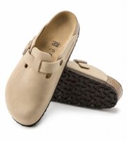 Birkenstock Boston Leo 0960813 clogs, size 37, narrow fit, brown, comfortable leather slipper with animal print