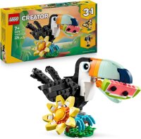 LEGO Creator 31173, 3-in-1 Bauset, Tukan mit Blume,...