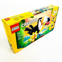 LEGO Creator 31173, 3-in-1 building set, toucan with flower, rebuildable into butterfly or tropical fish, creative toy for ages 7 and up