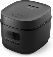 Philips HD3080/80 Mini-Reiskocher, 0,54L, 5-lagige Beschichtung, 5 Programme, 30-Minuten-Schnellkochen, Schwarz, B-Ware