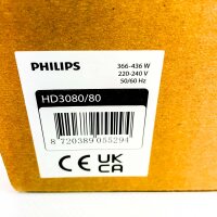 Philips HD3080/80 Mini-Reiskocher, 0,54L, 5-lagige Beschichtung, 5 Programme, 30-Minuten-Schnellkochen, Schwarz, B-Ware