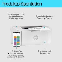 HP LaserJet M110w Monolaserdrucker, WLAN/USB, AirPrint, App-Steuerung, 20 S./Min., 600x600 dpi, netzwerkfähig, 220-240V