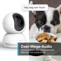 TP-Link Tapo C210 WiFi IP Camera, 3 MP, Pan/Tilt, 2-Way Audio, 9 m Night Vision, microSD up to 256 GB, White