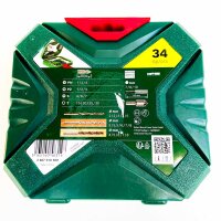 Bosch 2607010608 X-Line Classic, 34-piece, drill and screwdriver set, for wood/stone/metal, accessories for drills