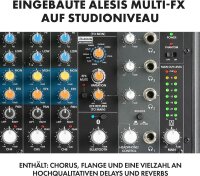 ALTO TrueMix 800FX Audio Mixer, 4 XLR microphone inputs, USB interface, Bluetooth, effects, ideal for podcasts, recording, live performances, DJs