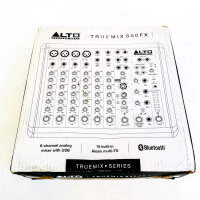 ALTO TrueMix 800FX Audio Mixer, 4 XLR microphone inputs, USB interface, Bluetooth, effects, ideal for podcasts, recording, live performances, DJs