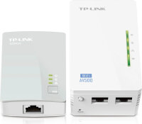 TP-Link TL-WPA4220KIT, 2er Set, WLAN Powerline Extender Kit, Netzwerkadapter, 600 Mbit/s, 2 LAN-Ports, Plug & Play