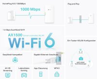 TP-Link TL-WPA7817 KIT Powerline-Adapter, AV1000, WiFi 6...