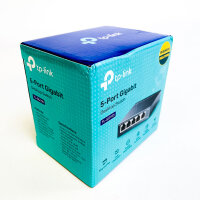 TP-Link TL-SG105, 5-Port Gigabit Switch, 2000 Mbps, Metal Housing, Fanless, Unmanaged, IGMP Snooping, Shielded Ports, Metallic Blue
