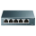 TP-Link TL-SG105, 5-Port Gigabit Switch, 2000 Mbps, Metal Housing, Fanless, Unmanaged, IGMP Snooping, Shielded Ports, Metallic Blue