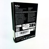 Netac US8 512GB externe SSD, tragbar, USB-C & USB 3.2, bis 550 MB/s, schneller Speicher für Fotos, Videos, Musik, Dateien