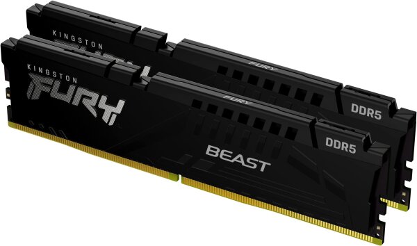 Kingston FURY Beast Black KF556C40BBK2-32, 32GB (2x16GB) DDR5 5600MHz, CL40, 1,25V, DIMM, Desktop-Gaming-RAM, Intel XMP, schwarz