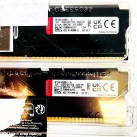Kingston FURY Beast Black KF556C40BBK2-32, 32GB (2x16GB) DDR5 5600MHz, CL40, 1,25V, DIMM, Desktop-Gaming-RAM, Intel XMP, schwarz