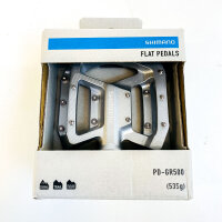 Shimano PD-GR500 platform pedals, flat pedals, silver, for downhill, trail, enduro, non-slip, durable