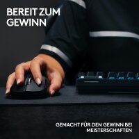 Logitech G PRO X TKL LIGHTSPEED, 920-012131, wireless RGB gaming keyboard, QWERTY DE, tactile FRA keys, 2.4 GHz/Bluetooth, black
