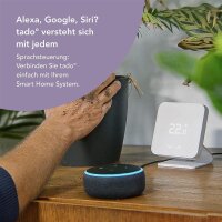 tado° Smart Thermostat V3+, wired, WiFi Starter Kit, app control, compatible with Alexa/Siri/Google, for underfloor heating & boilers, white
