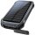NEUTRON PNSBLK Solar-Powerbank 10000 mAh, IPX65, USB-C, Camping-Taschenlampe, Solarladegerät Outdoor, Schwarz