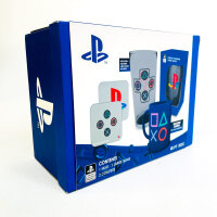 GB-Auge PlayStation Classic Gift Set GFB0061, Mug, Large Glass, 2 Coasters, Gaming Merch, Controller Icons