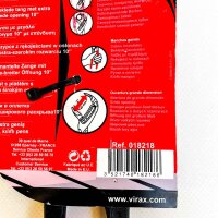 VIRAX 018218 Water Pump Pliers 250 mm, Extra Large Jaw Opening, Coated, Pipe Wrench, Black/Red