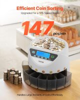 VEVOR KSW550-1 Coin Counting Machine, 220–240V,...