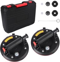 Set of 2 professional suction cups, 200 mm, 200 kg load...