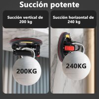 Set of 2 professional suction cups, 200 mm, 200 kg load...