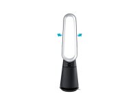 SILVERCREST 472093, 35W, Bladeless Pedestal Fan, Black, Quiet, Modern Design, Wind Machine