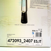 SILVERCREST 472093, 35W, Bladeless Pedestal Fan, Black, Quiet, Modern Design, Wind Machine
