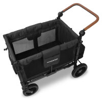 WONDERFOLD W4 Luxe Stroller, 4-seater, foldable, push/removable canopy, height-adjustable handle, foot brake, black