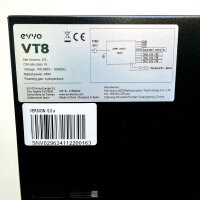 EVVO VT8 Wine Cooler, 8 Bottles, 21l, LED Lighting, Double Glass Door, Quiet, Black