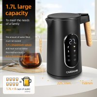 CAREHABI HHB6701D Kettle 1.7L, Stainless Steel,...