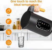 CAREHABI HHB6701D Kettle 1.7L, Stainless Steel, Temperature Control, Digital Display, Black/Gold