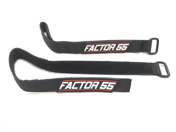 Factor 55 00071-2 Webbing Covers, 2 pieces, black, accessories for winches, protection for webbing