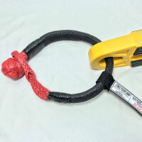 Factor 55 00066 Soft shackle 9.5mm x 25.4cm, off-road winch accessory, extremely durable, red/black