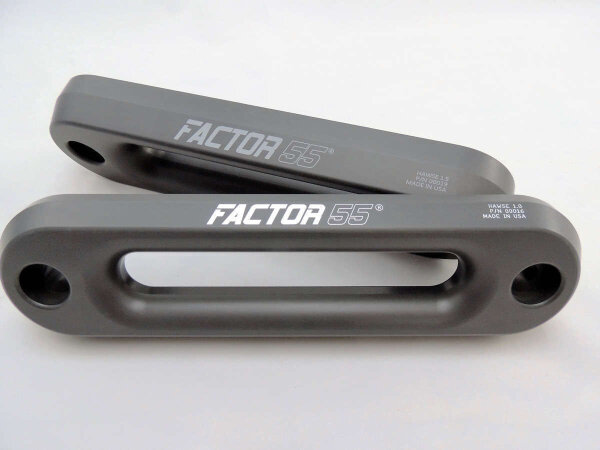 Factor 55 00015 Aluminum cable guide, 10" mounting, CNC machined, 6000 series aluminum, 2.54 cm thick, 31.75 x 8.26 cm, anthracite grey