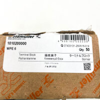 Weidmüller WPE 6 terminal block, 50 pieces, protective conductor, 1010200000, for electrical installations and industrial equipment