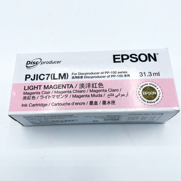 Epson PJIC7(LM) ink cartridge, 31.3 ml, light magenta, compatible with PP-100/PP-50 series, original accessory