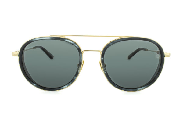 Davidoff DAPS118-02 Mens Sunglasses, Titanium Frame, Polarized, 54x20x145 mm, Gold-Black, Brown Tinted Lenses