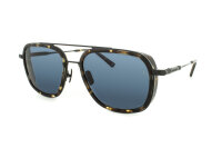 Davidoff DAPS119-02 Unisex Sunglasses, Titanium, Polarized, Black Frame, Dark Blue Lenses, 54x18x145 mm